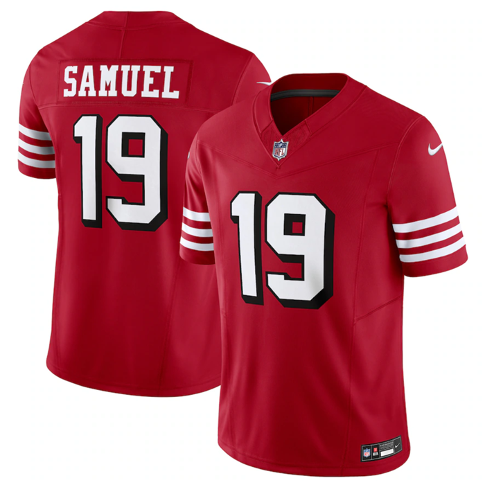 Men's San Francisco 49ers #19 Deebo Samuel New Red 2023 F.U.S.E. Vapor Untouchable Limited Stitched - Click Image to Close
