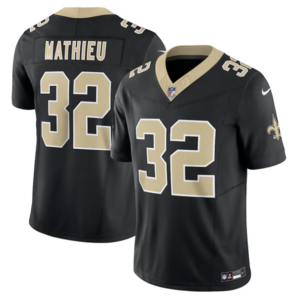 Men's New Orleans Saints #32 Tyrann Mathieu Black 2023 F.U.S.E. Vapor Untouchable Limited Stitched J