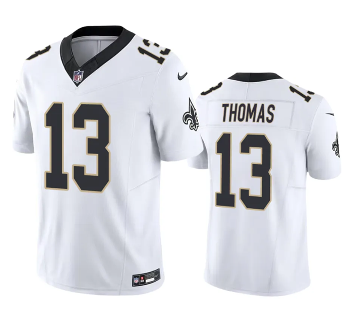 Men's New Orleans Saints #13 Michael Thomas White 2023 F.U.S.E. Vapor Untouchable Limited Stitched J