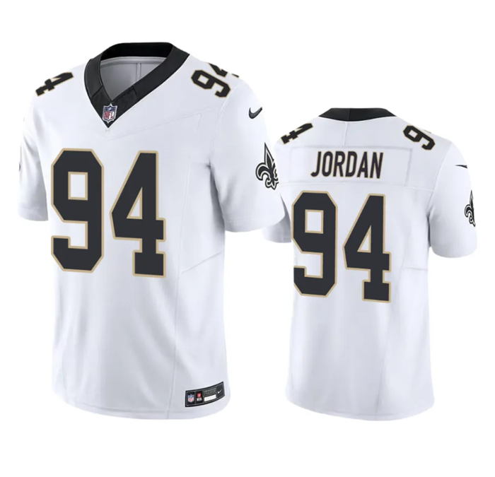 Men's New Orleans Saints #94 Cameron Jordan White 2023 F.U.S.E. Vapor Untouchable Limited Stitched J