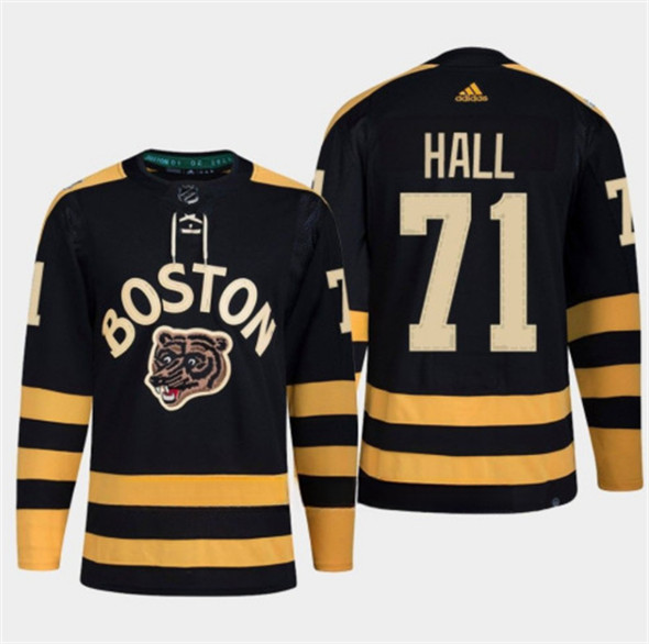 Men's Boston Bruins #71 Taylor Hall Black Classic Primegreen Stitched Jersey - Click Image to Close