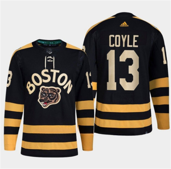 Men's Boston Bruins #13 Charlie Coyle Black Classic Primegreen Stitched Jersey - Click Image to Close