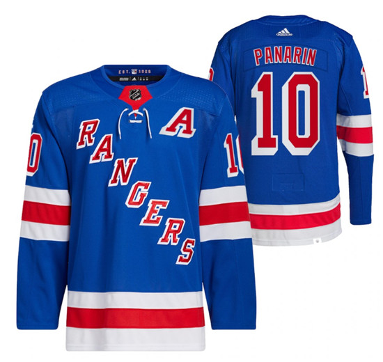 Men's New York Rangers #10 Artemi Panari Blue Stitched Jersey
