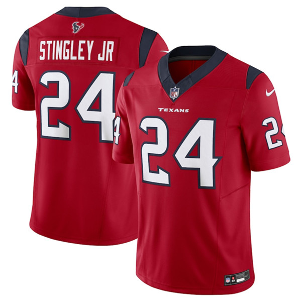 Men's Houston Texans #24 Derek Stingley Jr. Red 2023 F.U.S.E Vapor Untouchable Stitched Football Jer