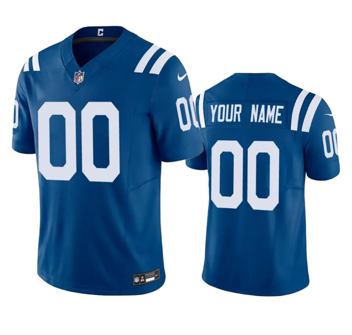 Men's Indianapolis Colts Active Player Custom Blue 2023 F.U.S.E Vapor Untouchable Stitched Football
