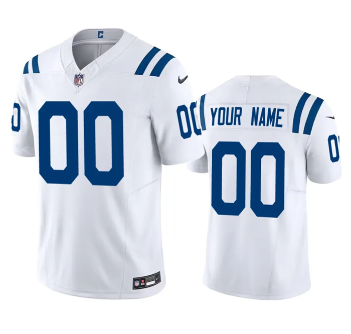 Men's Indianapolis Colts Active Player Custom White 2023 F.U.S.E Vapor Untouchable Stitched Football