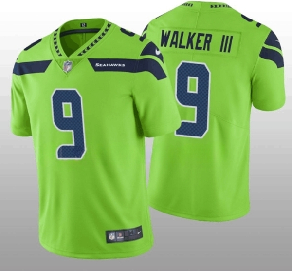 Men's Seattle Seahawks #9 Kenneth Walker III Green Vapor Untouchable Limited Stitched Jersey - Click Image to Close