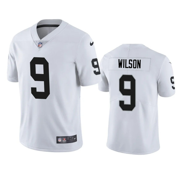 Men's Las Vegas Raiders #9 Tyree Wilson White 2023 Draft Vapor Limited Stitched Football Jersey - Click Image to Close