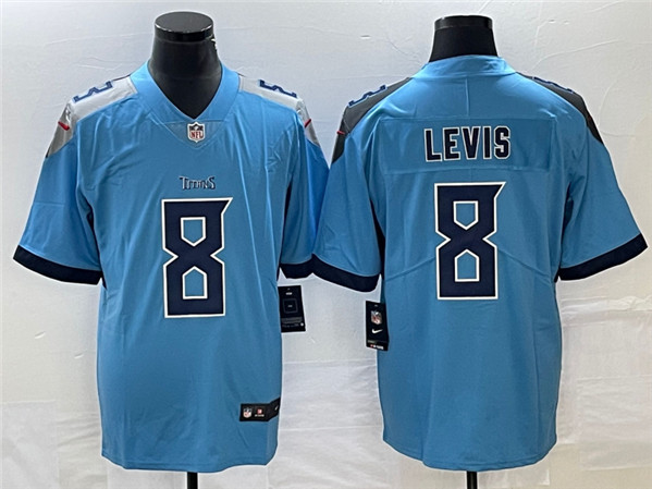 Men's Tennessee Titans #8 Will Levis Blue Vapor Untouchable Stitched Jersey - Click Image to Close