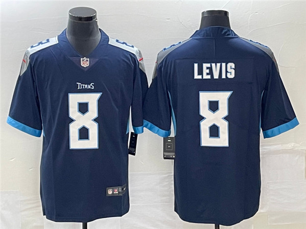Men's Tennessee Titans #8 Will Levis Navy Vapor Untouchable Stitched Jersey - Click Image to Close