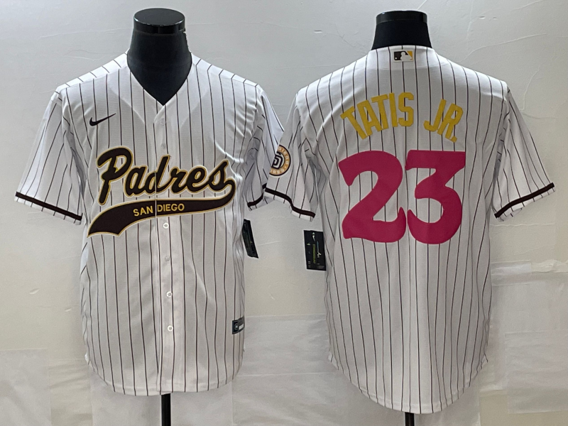Men's San Diego Padres #23 Fernando Tatis Jr White NEW 2023 City Connect Cool Base Stitched Jersey