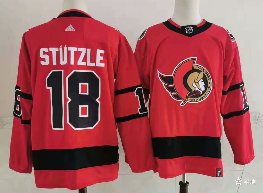 Men's Ottawa Senators #18 Tim Stutzle Red 2021 Reverse Retro Authentic Jersey - Click Image to Close