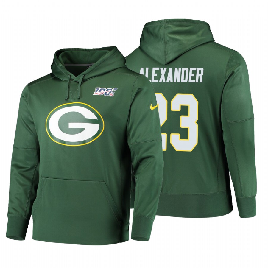 Green Bay Packers #23 Jaire Alexander Nike 100 Primary Logo Circuit Name & Number Pullover Hoodie Gr
