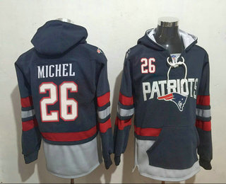 New England Patriots #26 Sony Michel 2016 Navy Blue Team Color Stitched Hoodie
