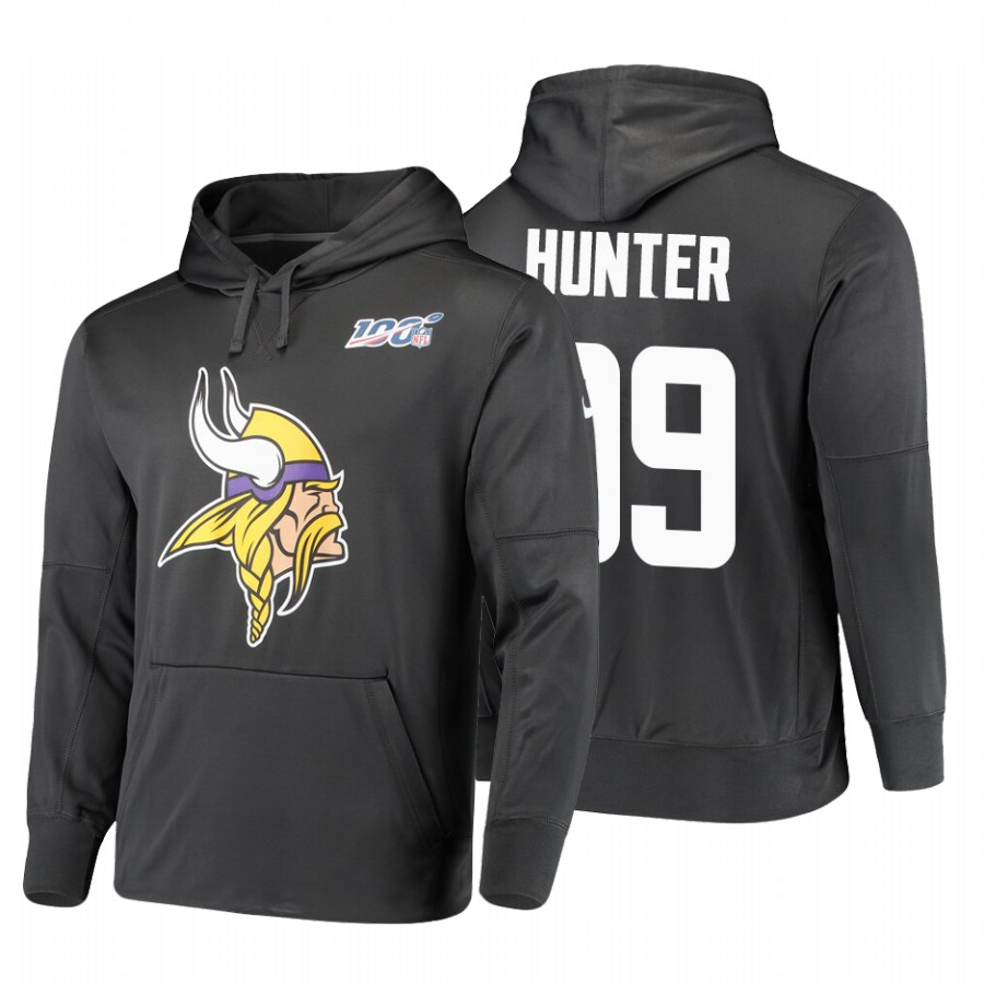 Minnesota Vikings #99 Danielle Hunter Nike 100 Primary Logo Circuit Name & Number Pullover Hoodie An