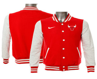 Chicago Bulls Red Stitched NBA Jacket