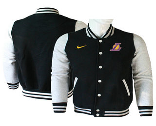 Los Angeles Lakers Black Stitched NBA Jacket