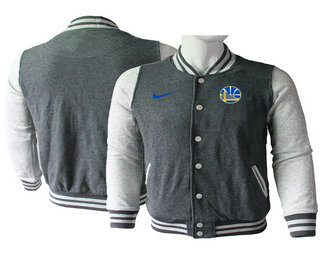 Golden State Warriors Gray Stitched NBA Jacket - Click Image to Close
