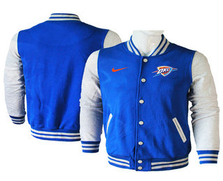 Oklahoma City Thunder Blue Stitched NBA Jacket