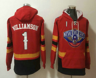 New Orleans Pelicans #1 Winning Williamson NEW Red Pocket Stitched NBA Pullover Hoodie