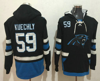 Carolina Panthers #59 Luke Kuechly NEW Black Pocket Stitched Pullover Hoodie