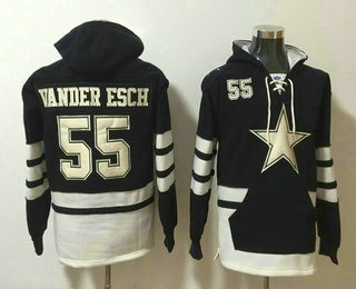 Dallas Cowboys #55 Leighton Vander Esch NEW Navy Blue Pocket Stitched Pullover Hoodie
