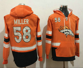 Denver Broncos #58 Von Miller 2016 Orange Team Color Stitched Hoodie