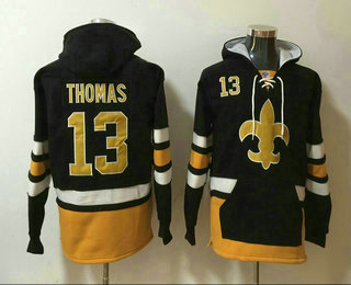 New Orleans Saints #13 Michael Thomas NEW Black Pocket Stitched Pullover Hoodie