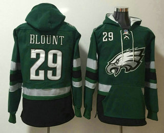 Philadelphia Eagles #29 LeGarrette Blount NEW Midnight Green Pocket Stitched Pullover Hoodie