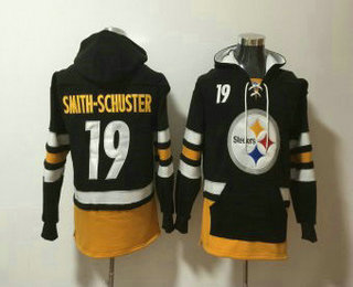 Pittsburgh Steelers #19 JuJu Smith-Schuster NEW Black Pocket Stitched Pullover Hoodie