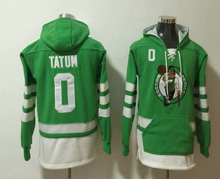 Boston Celtics #0 Jayson Tatum NEW Green Pocket Stitched NBA Pullover Hoodie - Click Image to Close