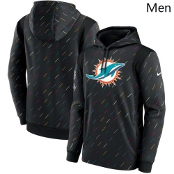 Miami Dolphins Nike Charcoal 2021 Crucial Catch Therma Pullover Hoodie