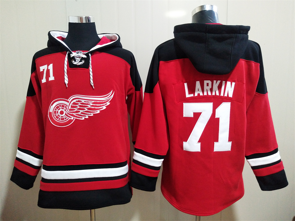 Detroit Red Wings #71 Dylan Larkin Red Hoodie