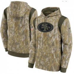 San Francisco 49ers Nike Camo 2021 Salute To Service Therma Performance Pullover Hoodie