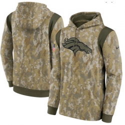 Denver Broncos Nike Camo 2021 Salute To Service Therma Performance Pullover Hoodie