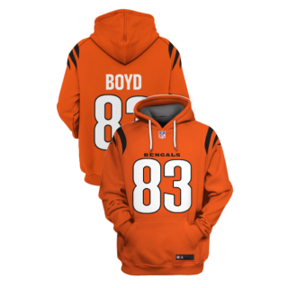 Orange Cincinnati Bengals #83 Tyler Boyd 2021 Pullover Hoodie