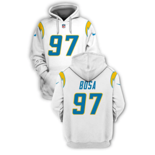 Los Angeles Chargers #97 Joey Bosa White 2021 Pullover Hoodie