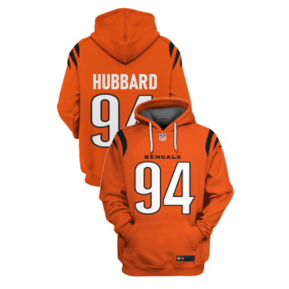 Cincinnati Bengals #94 Sam Hubbard Orange 2021 Pullover Hoodie