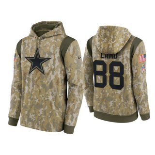 Dallas Cowboys #88 CeeDee Lamb Camo 2021 Salute To Service Therma Performance Pullover Hoodie