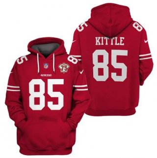 San Francisco 49ers #85 George Kittle 2021 75th Anniversary Alternate Pullover Hoodie