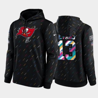 Tampa Bay Buccaneers #13 Mike Evans 2021 Charcoal Crucial Catch Therma Pullover