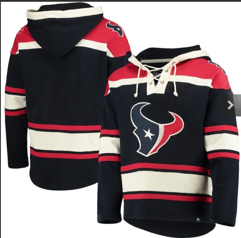 Houston Texans Blank Navy Blue Team Color Nike Hoodie - Click Image to Close