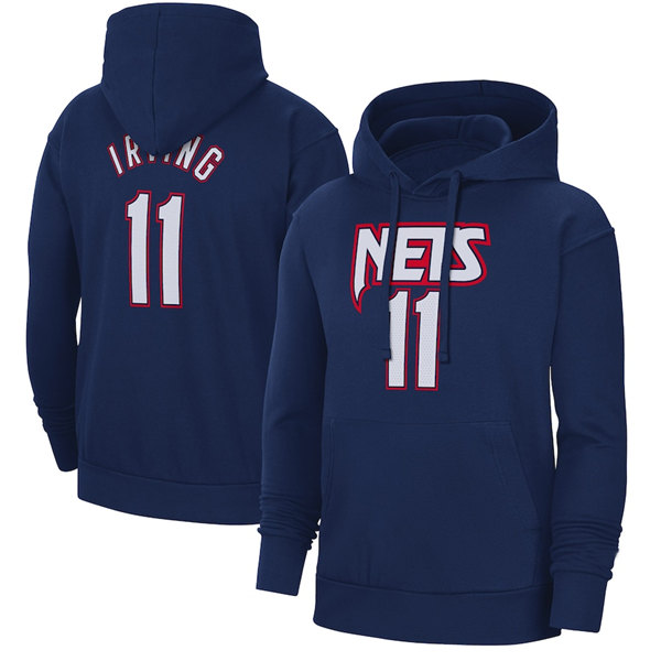 Brooklyn Nets #11 Kyrie Irving 2022 Navy Pullover Hoodie