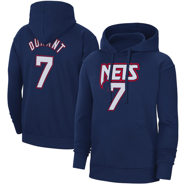 Brooklyn Nets #7 Kevin Durant 2022 Navy Pullover Hoodie