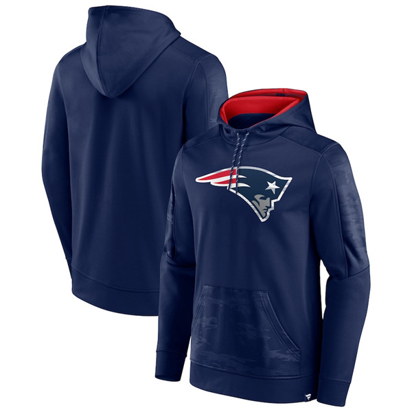 New England Patriots Navy On The Ball Pullover Hoodie