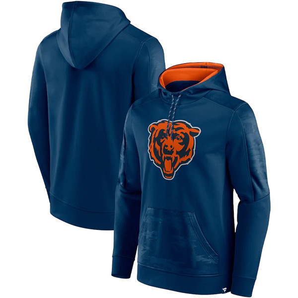 Chicago Bears Navy On The Ball Pullover Hoodie