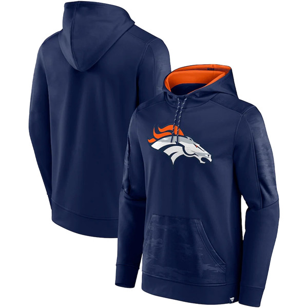 Denver Broncos Navy On The Ball Pullover Hoodie