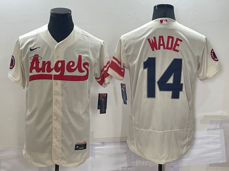 Los Angeles Angels #14 Tyler Wade Cream 2022 City Connect Flex Base Stitched Jersey