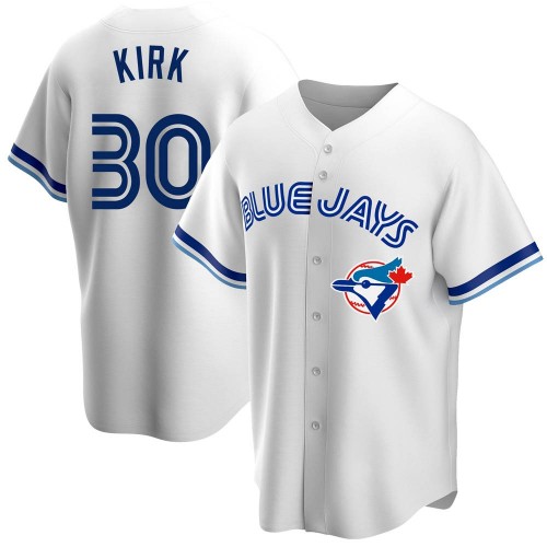 Toronto Blue Jays #30 Alejandro Kirk White Home Cooperstown Collection Player Jersey - Click Image to Close
