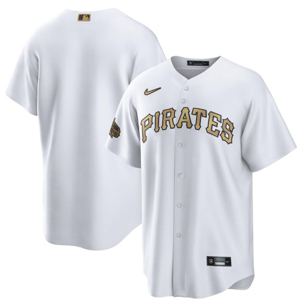 Pittsburgh Pirates Blank White 2022 All-Star Cool Base Stitched Baseball Jersey - Click Image to Close